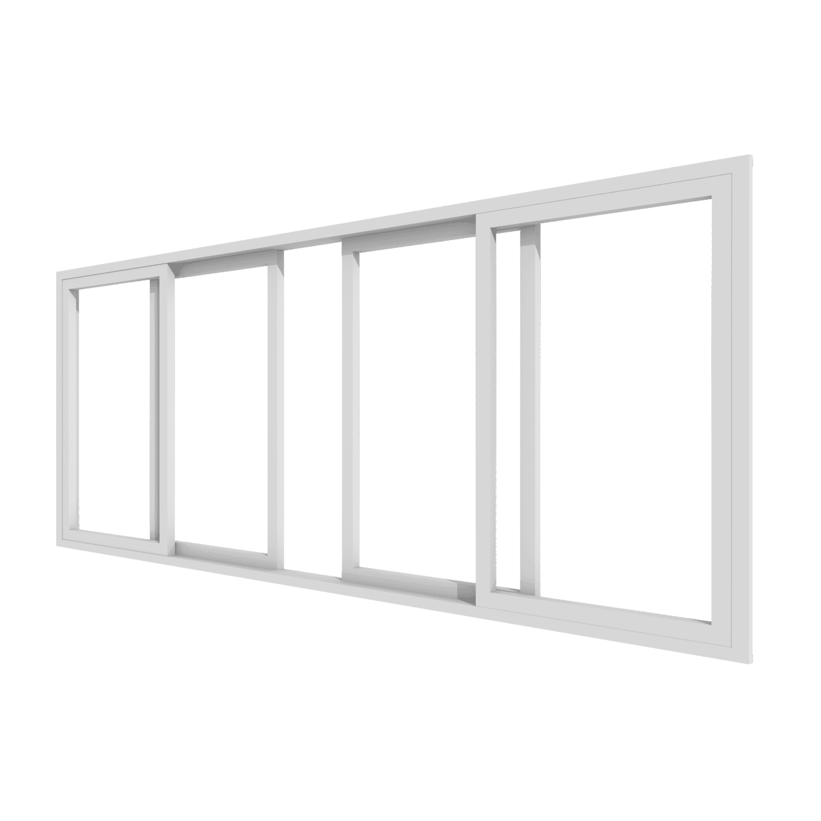 4-delig hefschuifraam | pvc